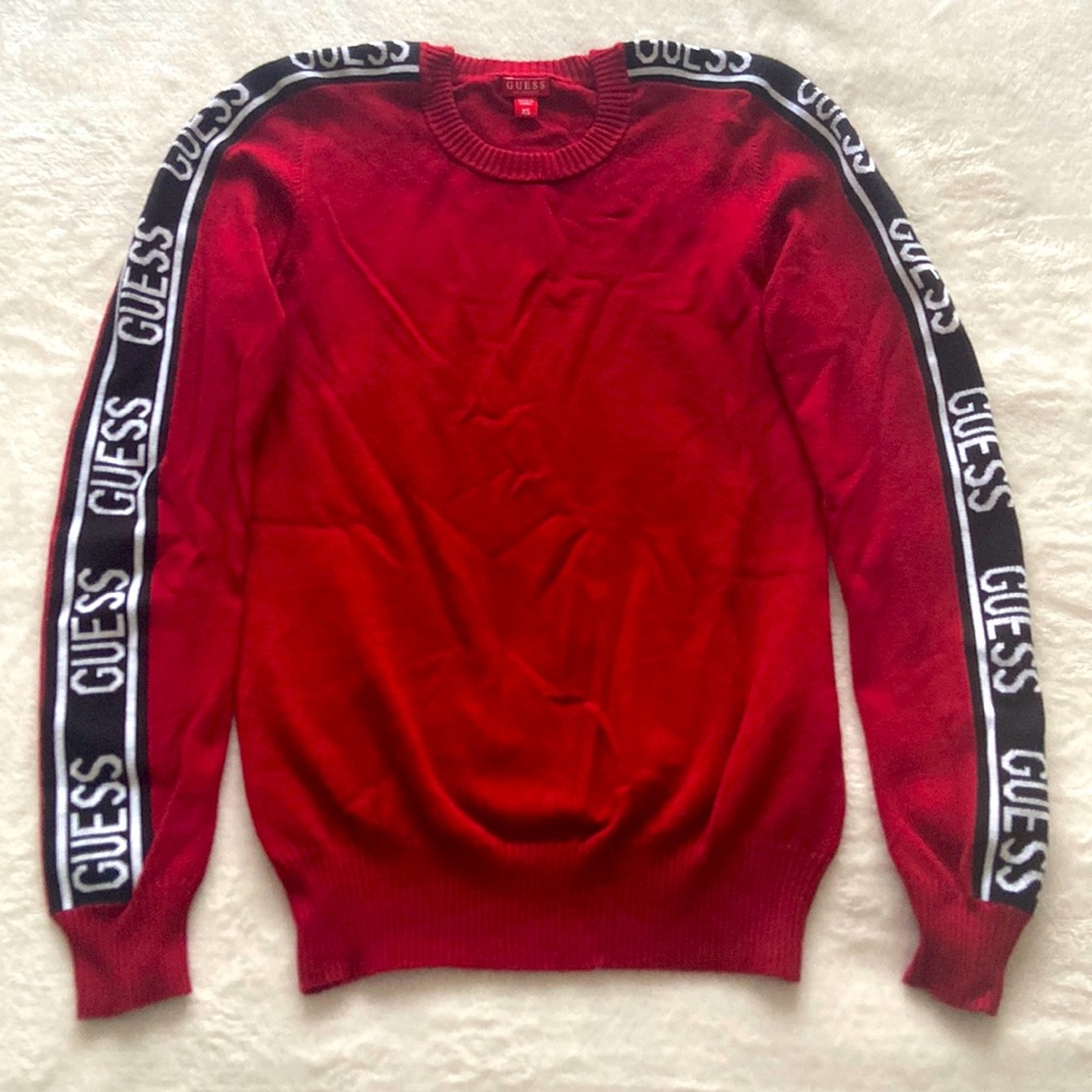 Womens GUESS Sweater Burgundy Red (XS)